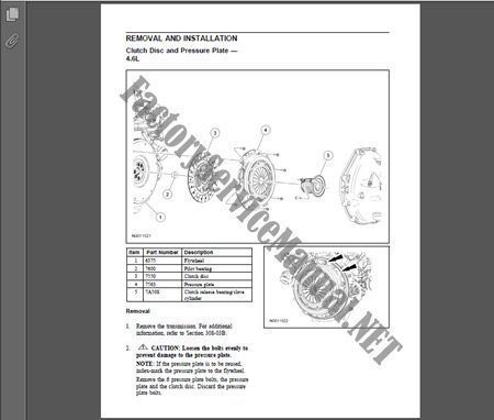 2007 Ford mustang factory service manual